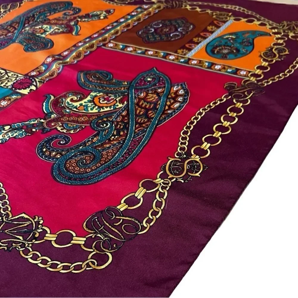 Scarf paisley multi color made in Italy